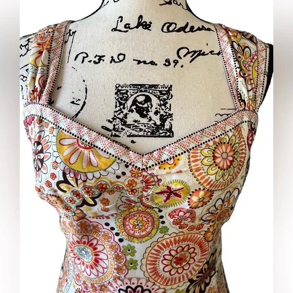 Harold's Cream Pink  Dress Sweetheart Neck Sleeveless size 12 - Picture 5 of 10